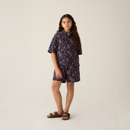 Kids Kith Kith Kids Iris Bennet Camp Shirt - Nocturnal