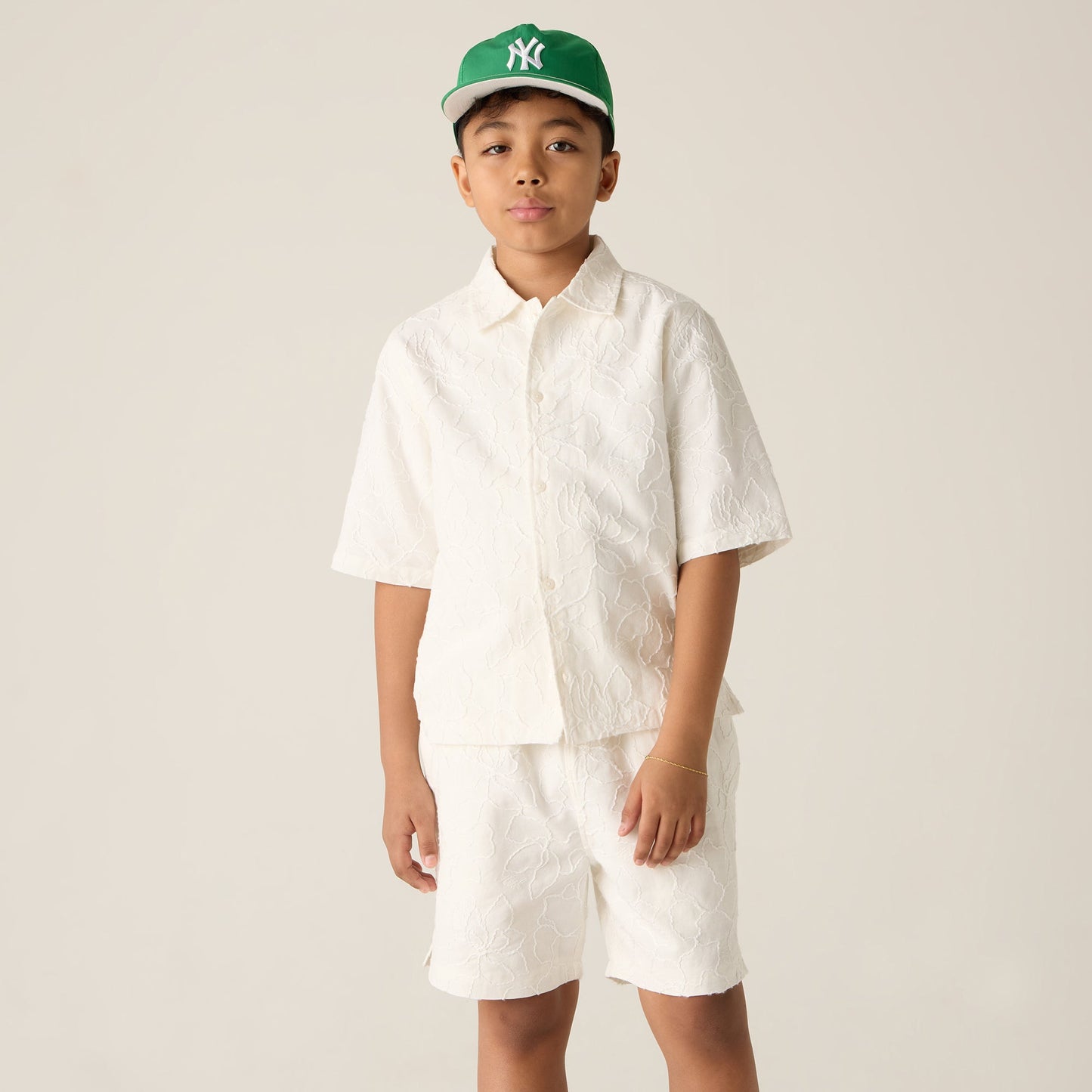 Kids Kith Kith Kids Iris Bennet Camp Shirt - Sandrift