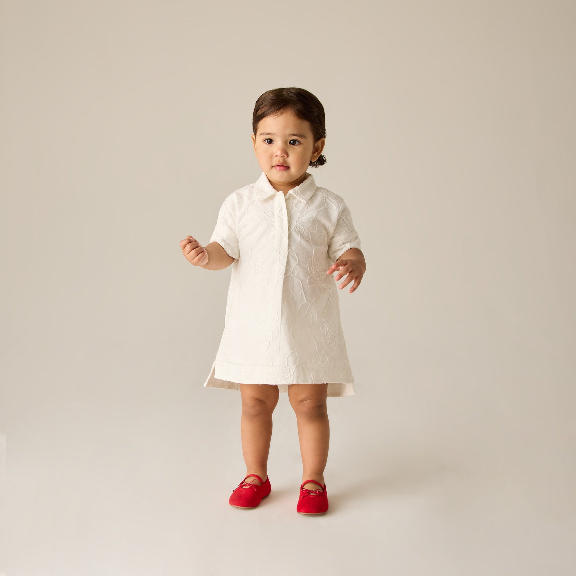 Kids Kith Kith Baby Iris Katya Dress - Sandrift