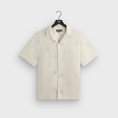 Men Kith Kith Short Sleeve Thompson Camp Collar Shirt - Sandrift
