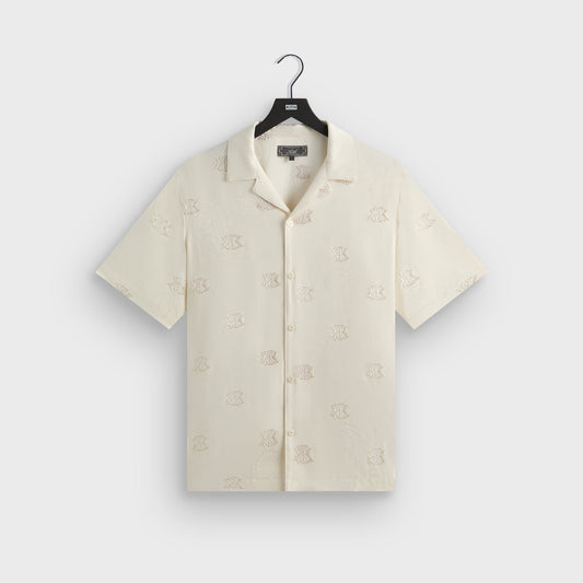 Men Kith Kith Short Sleeve Thompson Camp Collar Shirt - Sandrift