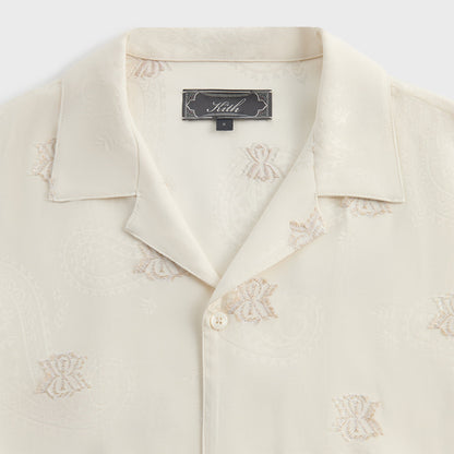 Men Kith Kith Short Sleeve Thompson Camp Collar Shirt - Sandrift