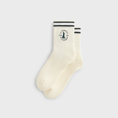 Men Kith Kith & Kin Logo Mid Crew Sock - Sandrift