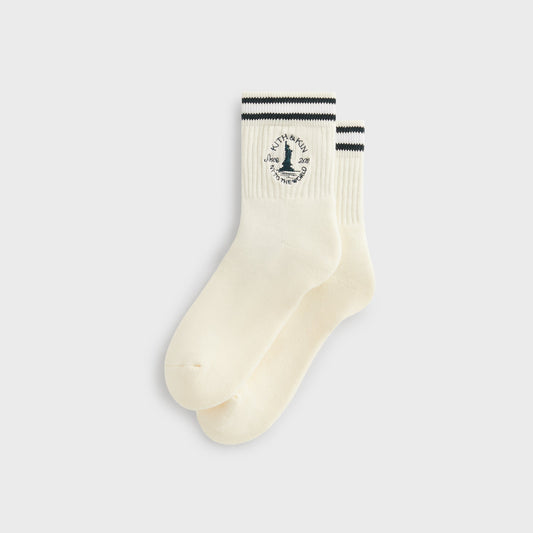 Men Kith Kith & Kin Logo Mid Crew Sock - Sandrift