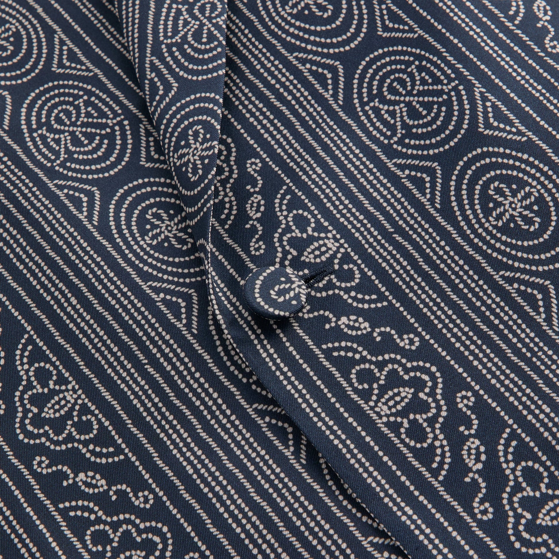Men Kith &Kin Batik Stripe Long Sleeve Thompson Crossover Shirt - Nocturnal