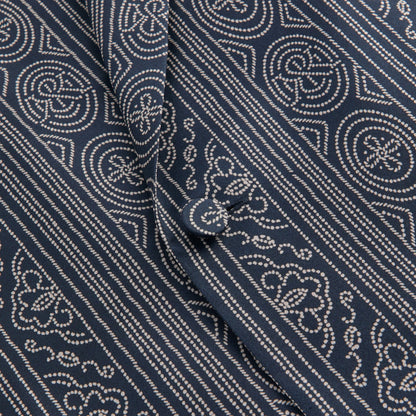 Men Kith &Kin Batik Stripe Long Sleeve Thompson Crossover Shirt - Nocturnal
