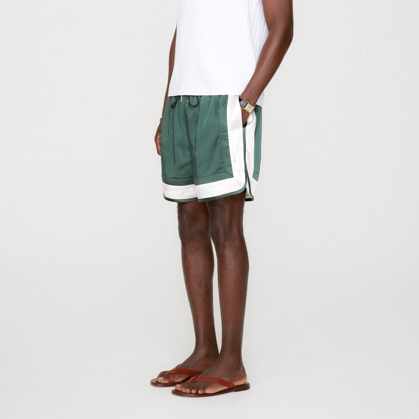 Men Kith &Kin Washed Satin Dylan Short - Stadium