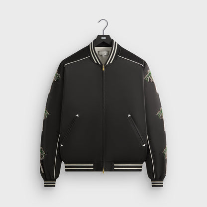 Men Kith &Kin Vance Satin Bomber Jacket - Black