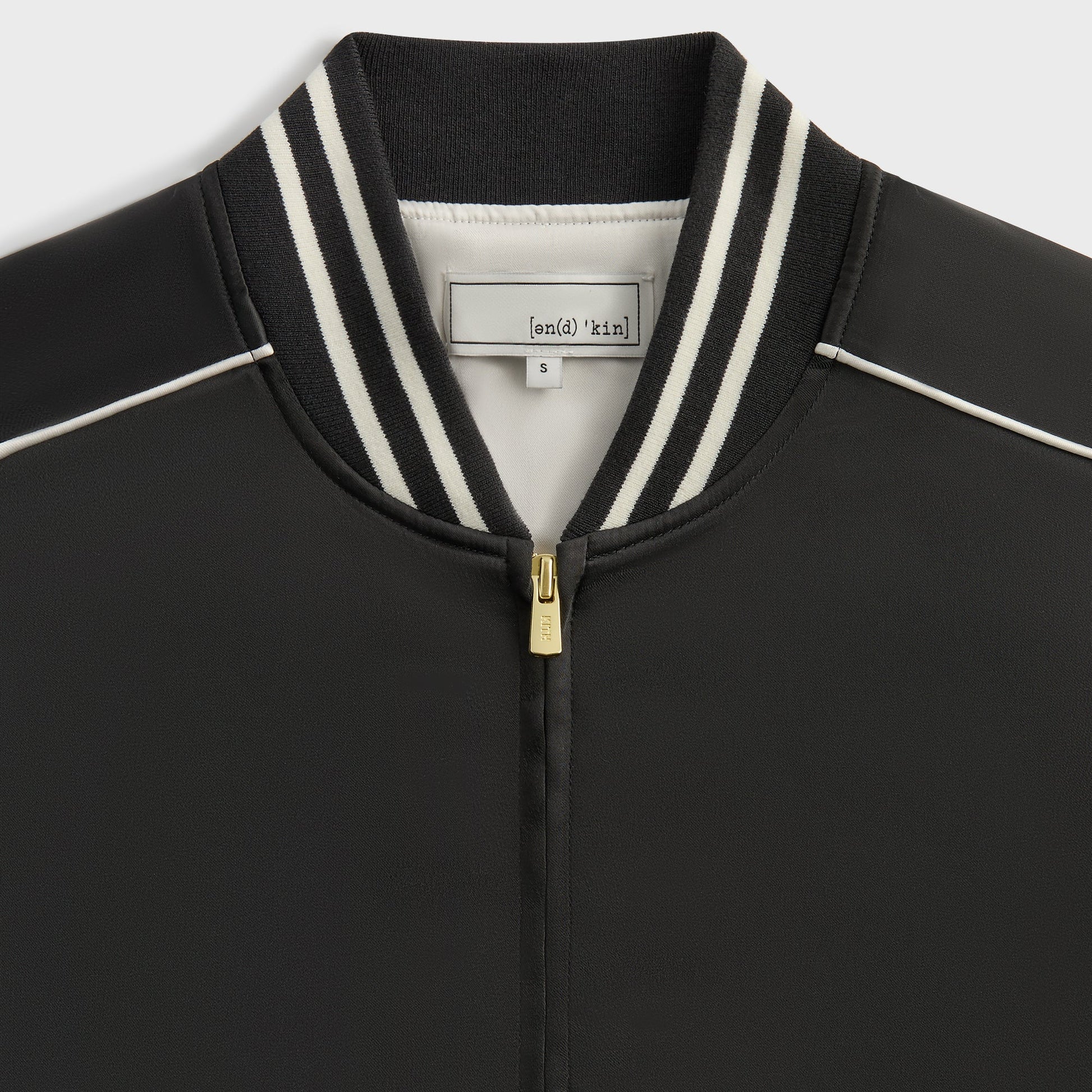 Men Kith &Kin Vance Satin Bomber Jacket - Black