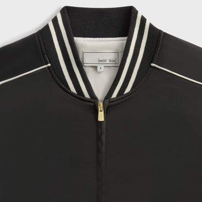 Men Kith &Kin Vance Satin Bomber Jacket - Black