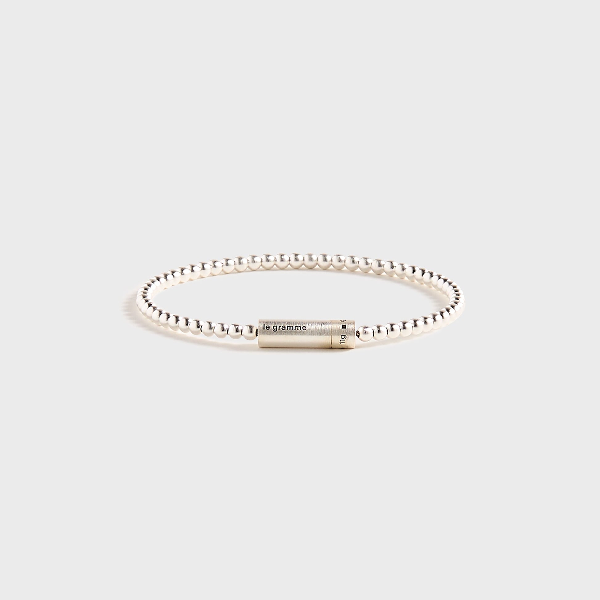 Men Kith Le Gramme 11g Bead Bracelet - Silver