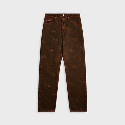 Men Kith Martine Rose Relaxed Fit Jean - Orange Laser