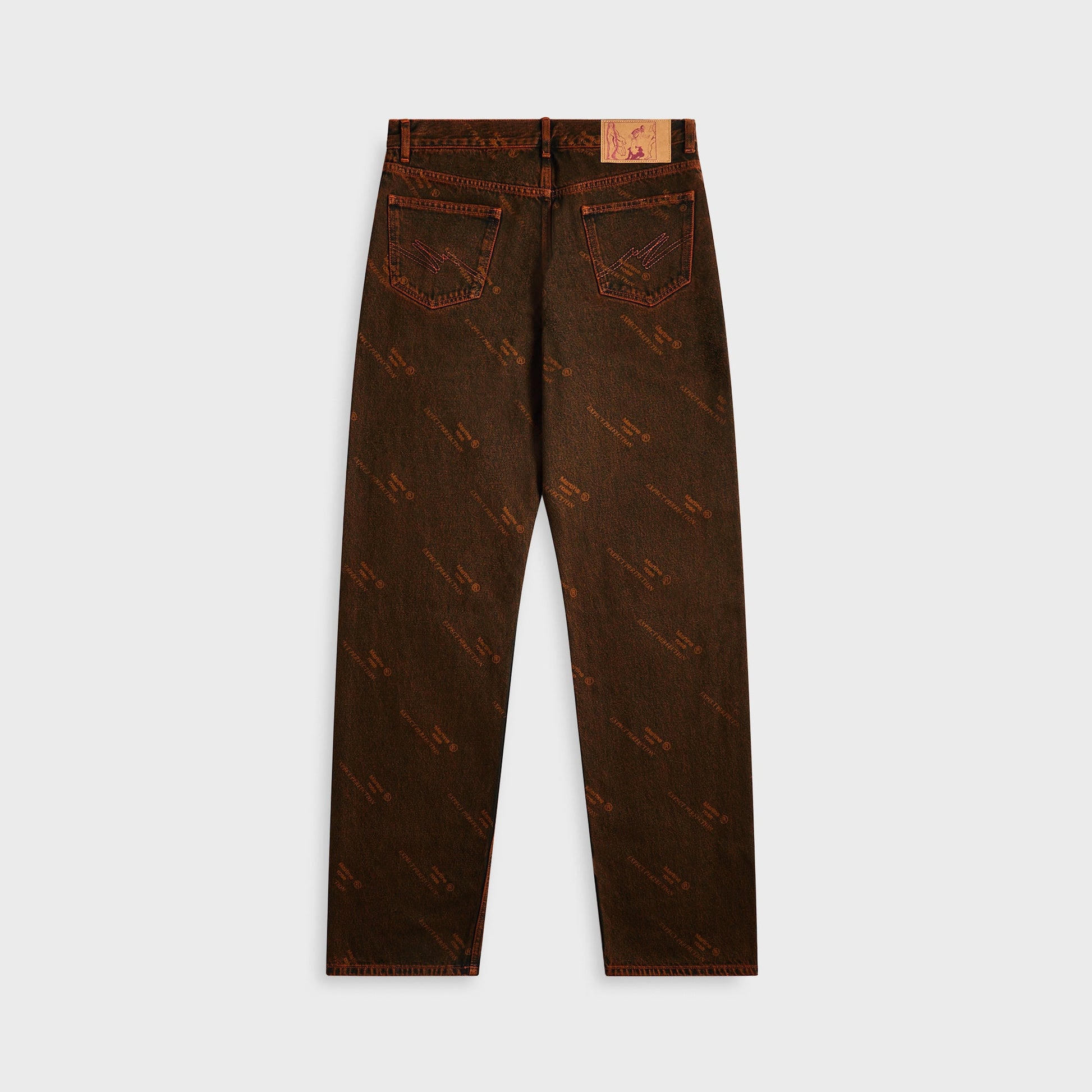 Men Kith Martine Rose Relaxed Fit Jean - Orange Laser