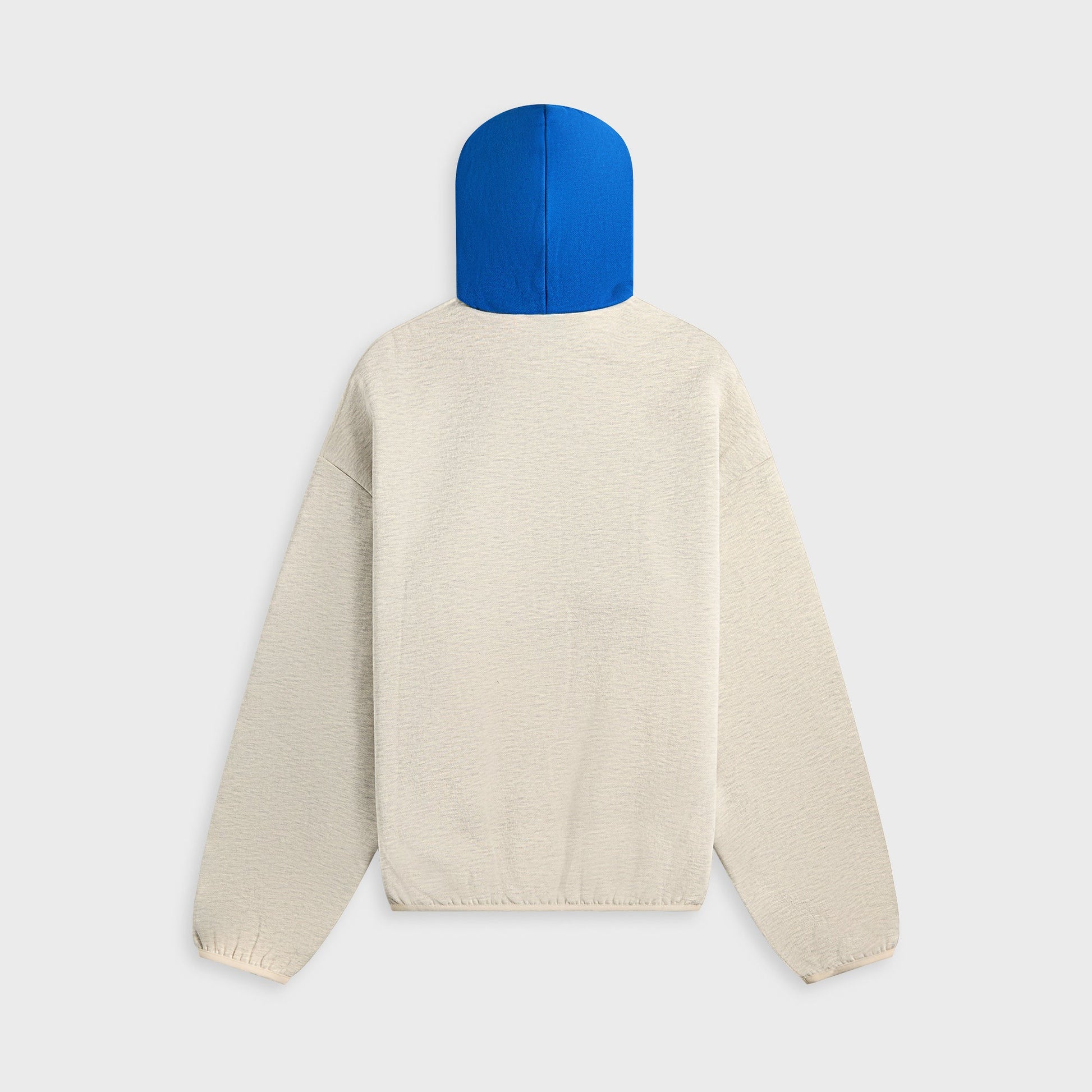 Men Kith Essentials Pull Over Hoodie Knicks Core Fleece - Light Heather / Blue