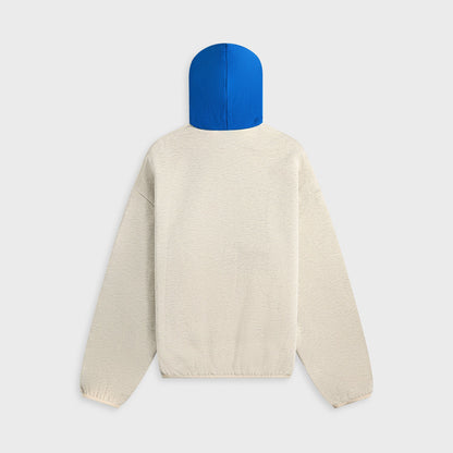 Men Kith Essentials Pull Over Hoodie Knicks Core Fleece - Light Heather / Blue