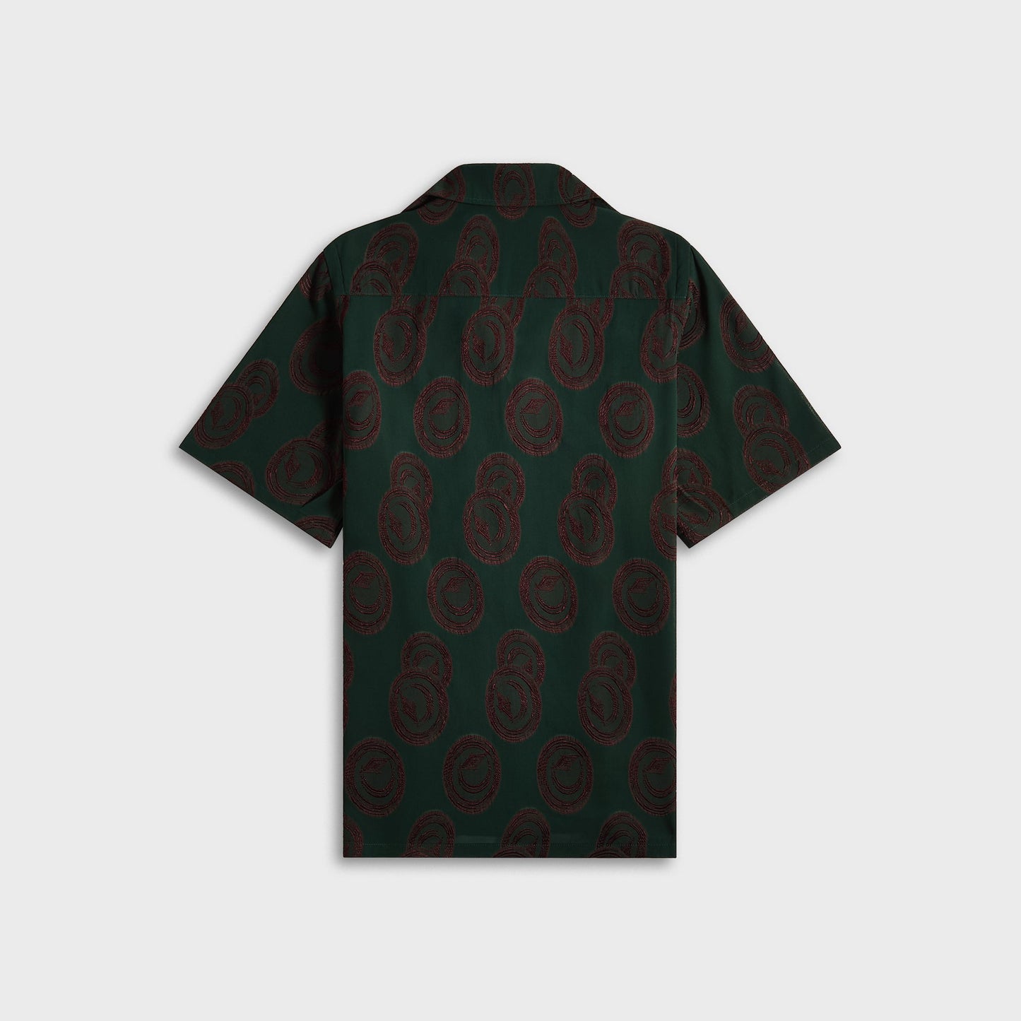 Men Kith Needles Italian Collar Short Sleeve Shirt - Purple / Green