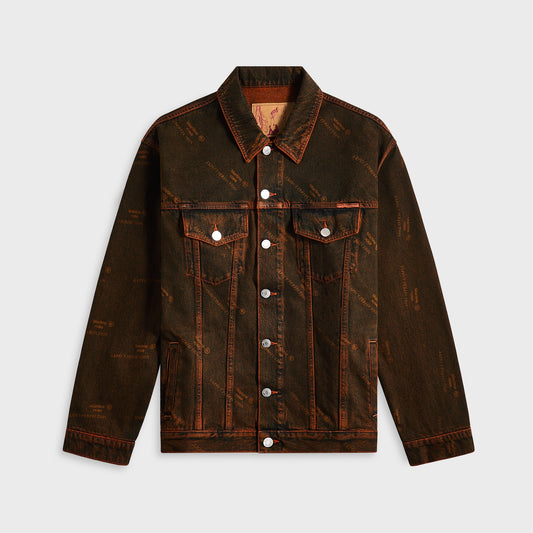 Men Kith Martine Rose Oversized Denim Jacket - Orange Laser