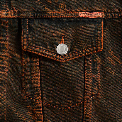 Men Kith Martine Rose Oversized Denim Jacket - Orange Laser