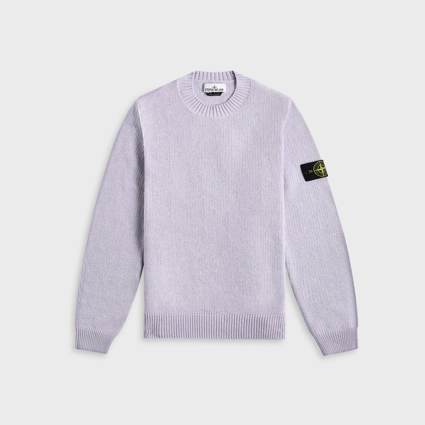 Men Kith Stone Island Raw Hand Cotton Crewneck - Lilac