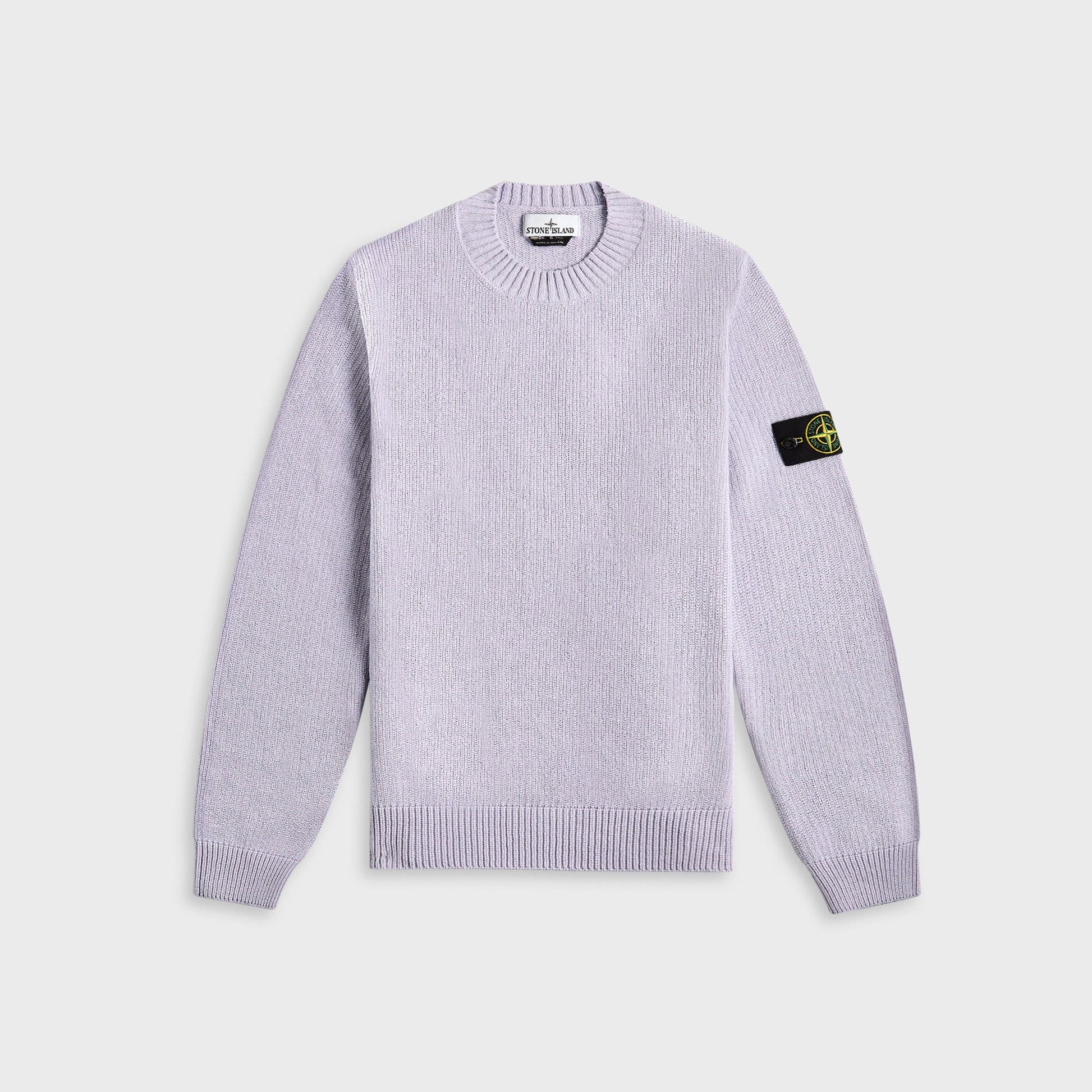Men Kith Stone Island Raw Hand Cotton Crewneck - Lilac
