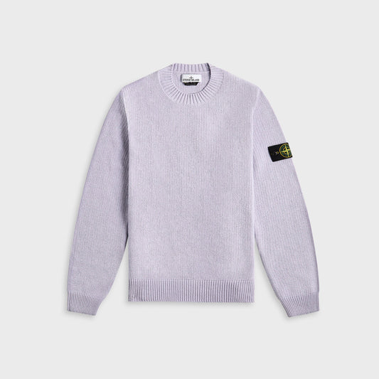 Men Kith Stone Island Raw Hand Cotton Crewneck - Lilac