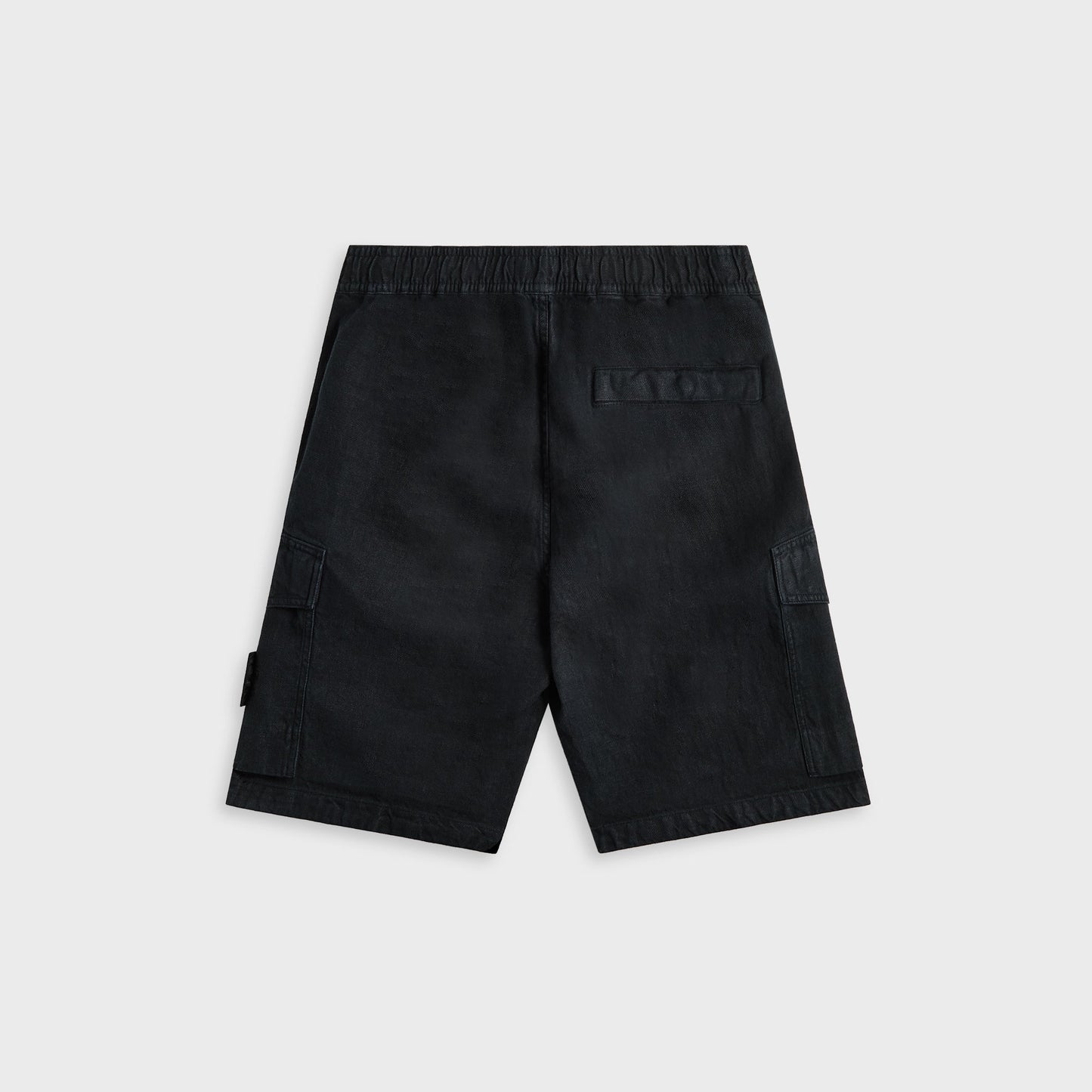 Men Kith Stone Island Diagonal Linen Garment Dyed Ghost Piece Shorts - Navy Blu