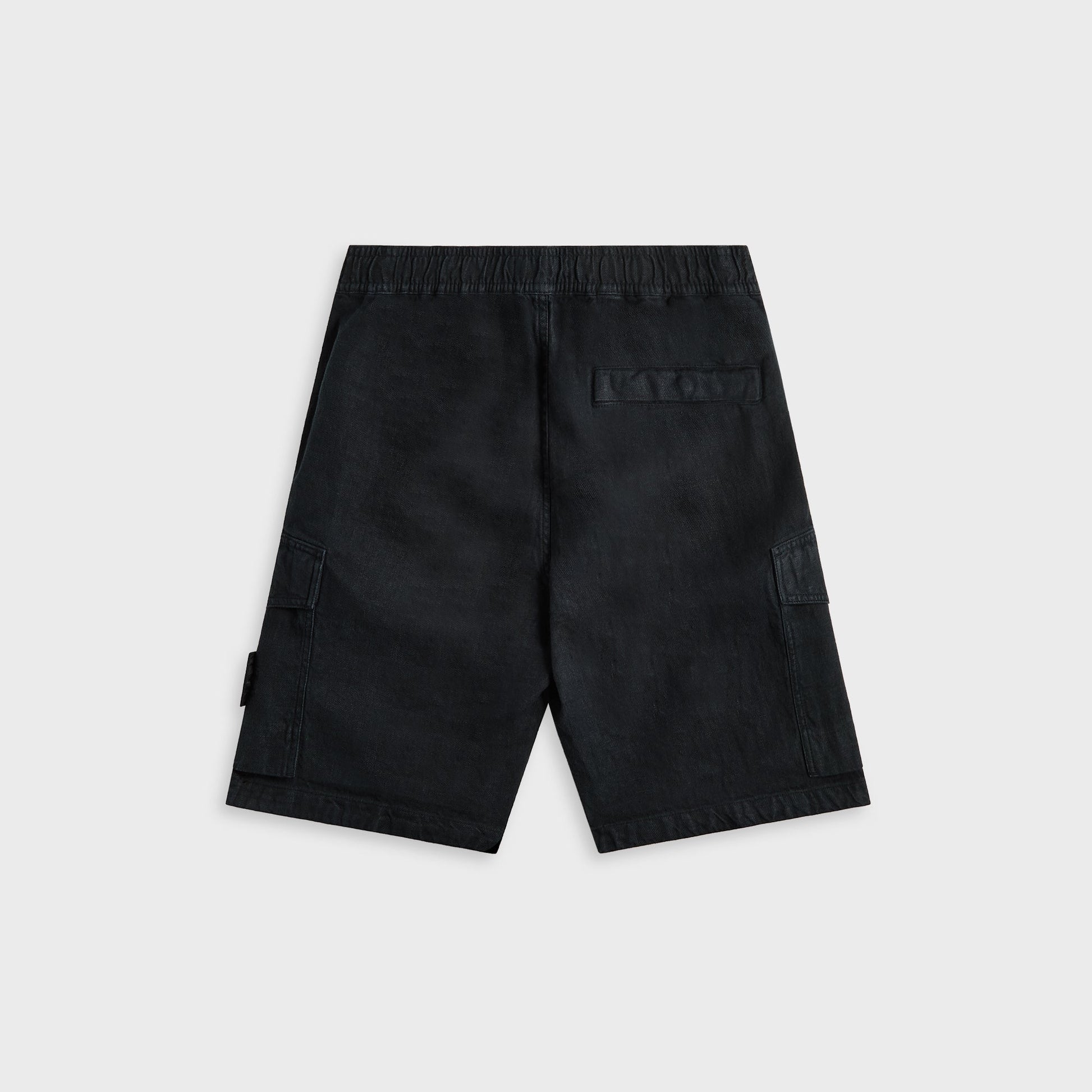 Men Kith Stone Island Diagonal Linen Garment Dyed Ghost Piece Shorts - Navy Blu