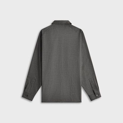 Men Kith Lemaire Light Tailored Overshirt - Grey Melange