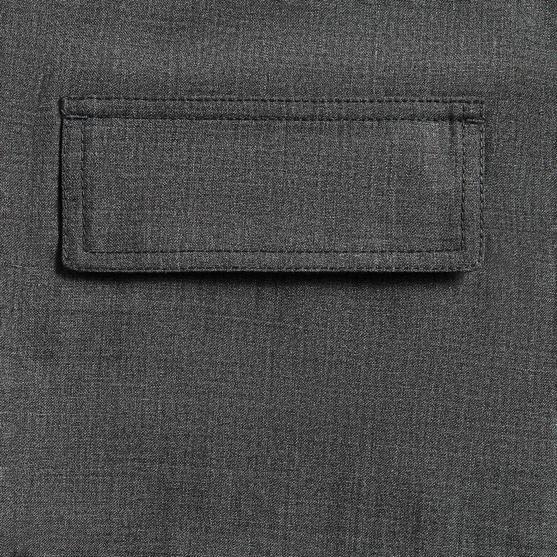 Men Kith Lemaire Light Tailored Overshirt - Grey Melange