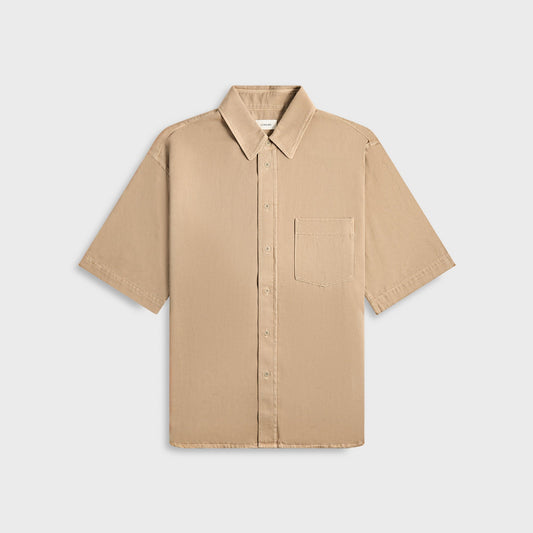 Men Kith Lemaire Short Sleeve Denim Shirt - Natural Beige