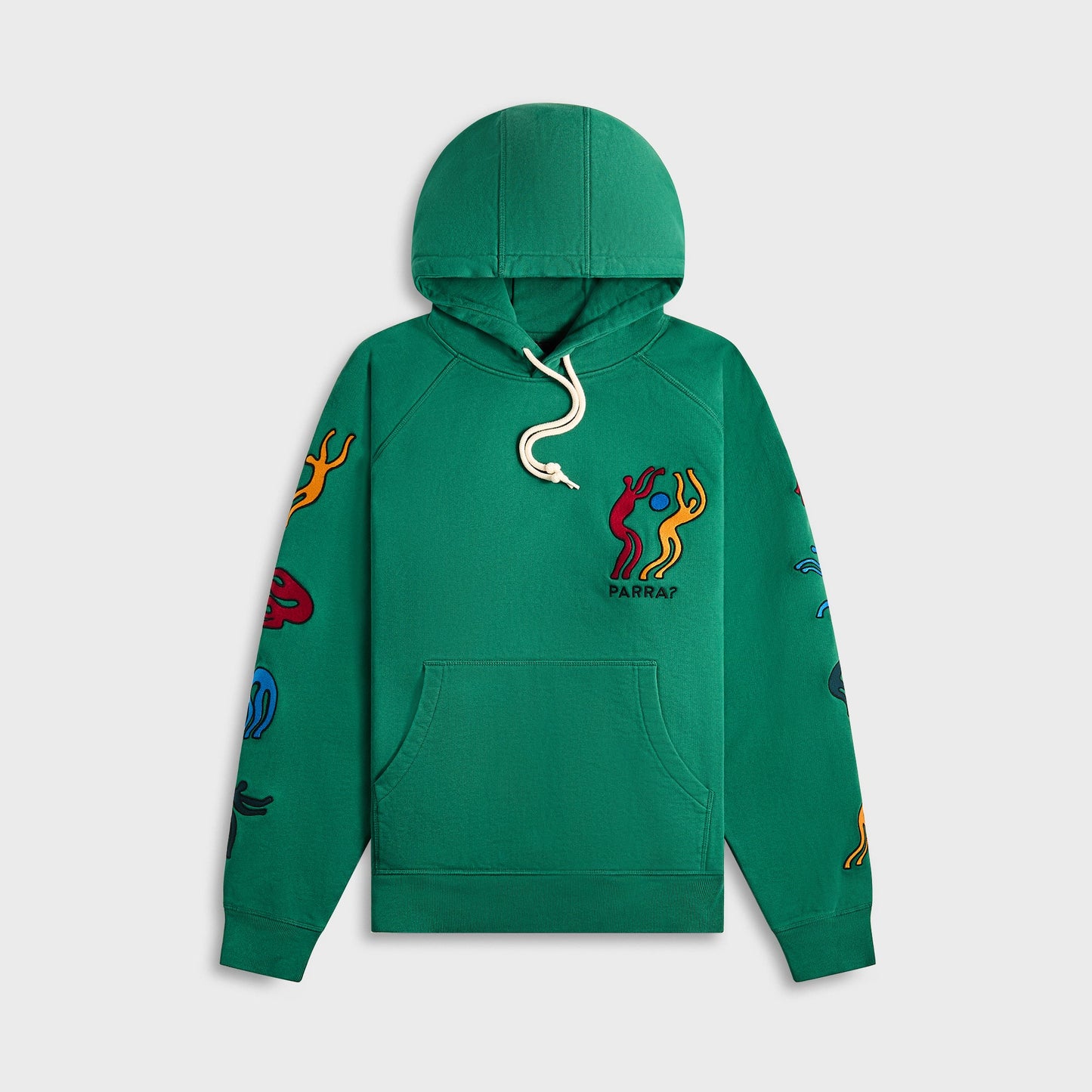 Men Kith by Parra La Chambre Nuit Hooded Sweatshirt - Washed Green