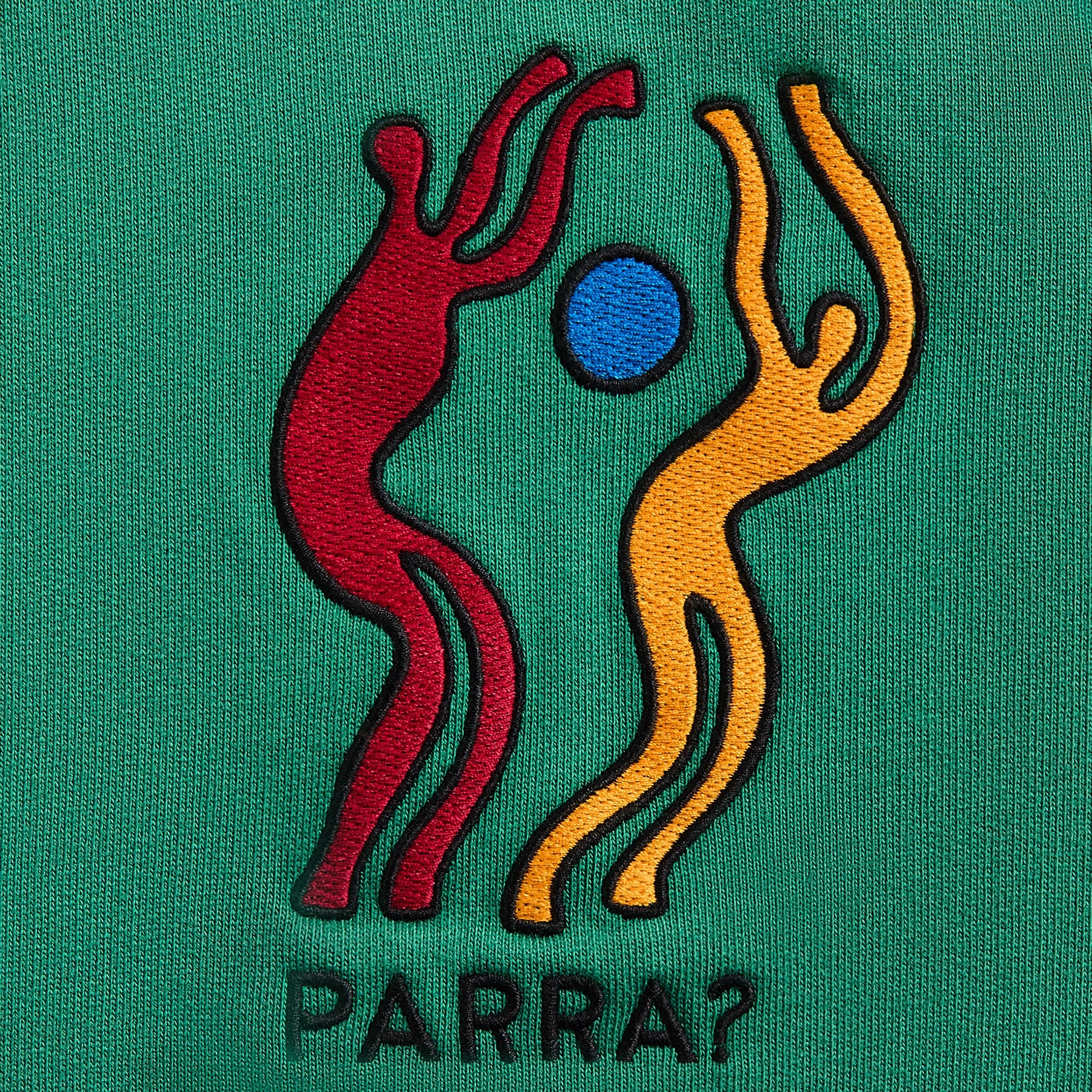Men Kith by Parra La Chambre Nuit Hooded Sweatshirt - Washed Green