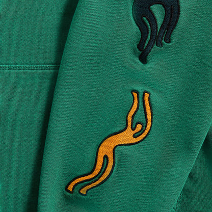 Men Kith by Parra La Chambre Nuit Hooded Sweatshirt - Washed Green