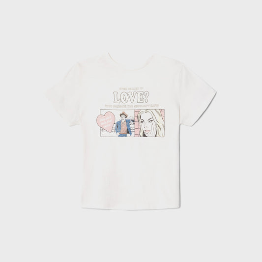 Women Kith ReDone Classic Tee Love - Vintage White