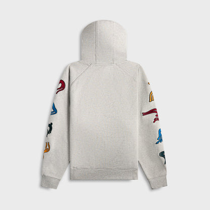 Men Kith by Parra La Chambre Nuit Hooded Sweatshirt - Heather Grey