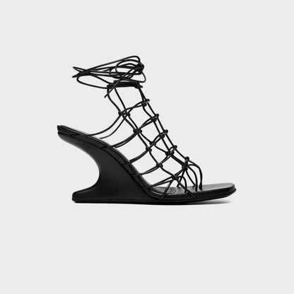 Women Kith Rick Owens WMNS Web Cantilever 8 Sandali - Pelle Black