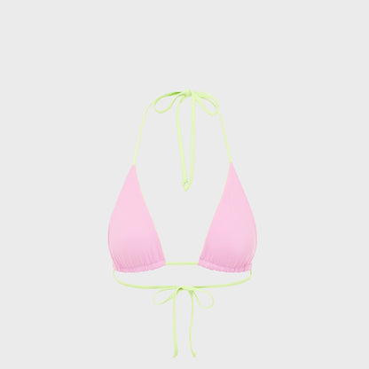 Women Kith Bond Eye Isla Triangle Top - Lime / Orchid Bare