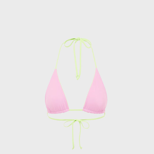 Women Kith Bond Eye Isla Triangle Top - Lime / Orchid Bare