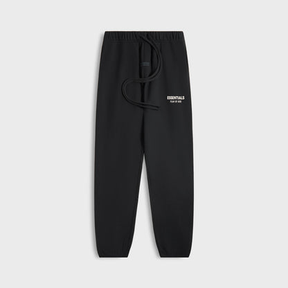 Men Kith Essentials Classic Fit Fleece Sweatpant - Jet Black