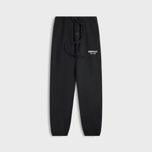 Men Kith Essentials Classic Fit Fleece Sweatpant - Jet Black