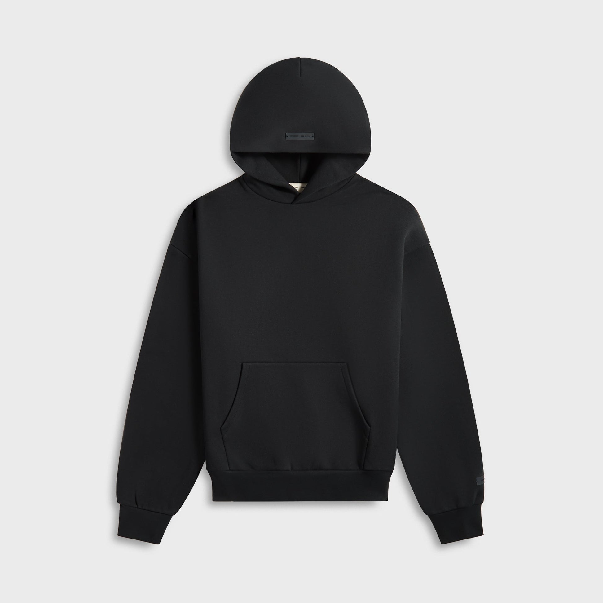 Men Kith Essentials Classic Fit Fleece Hoodie - Jet Black