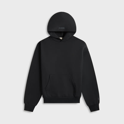 Men Kith Essentials Classic Fit Fleece Hoodie - Jet Black