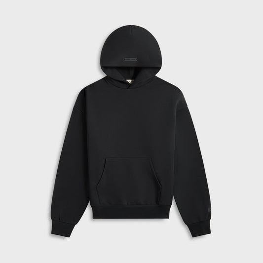 Men Kith Essentials Classic Fit Fleece Hoodie - Jet Black