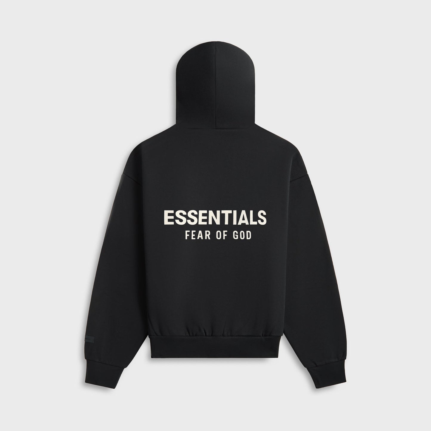 Men Kith Essentials Classic Fit Fleece Hoodie - Jet Black