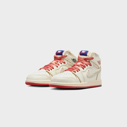 Kids|Women Kith Jordan PS Air Jordan 1 Retro High OG - Sail / Cinnabar / Light Bone