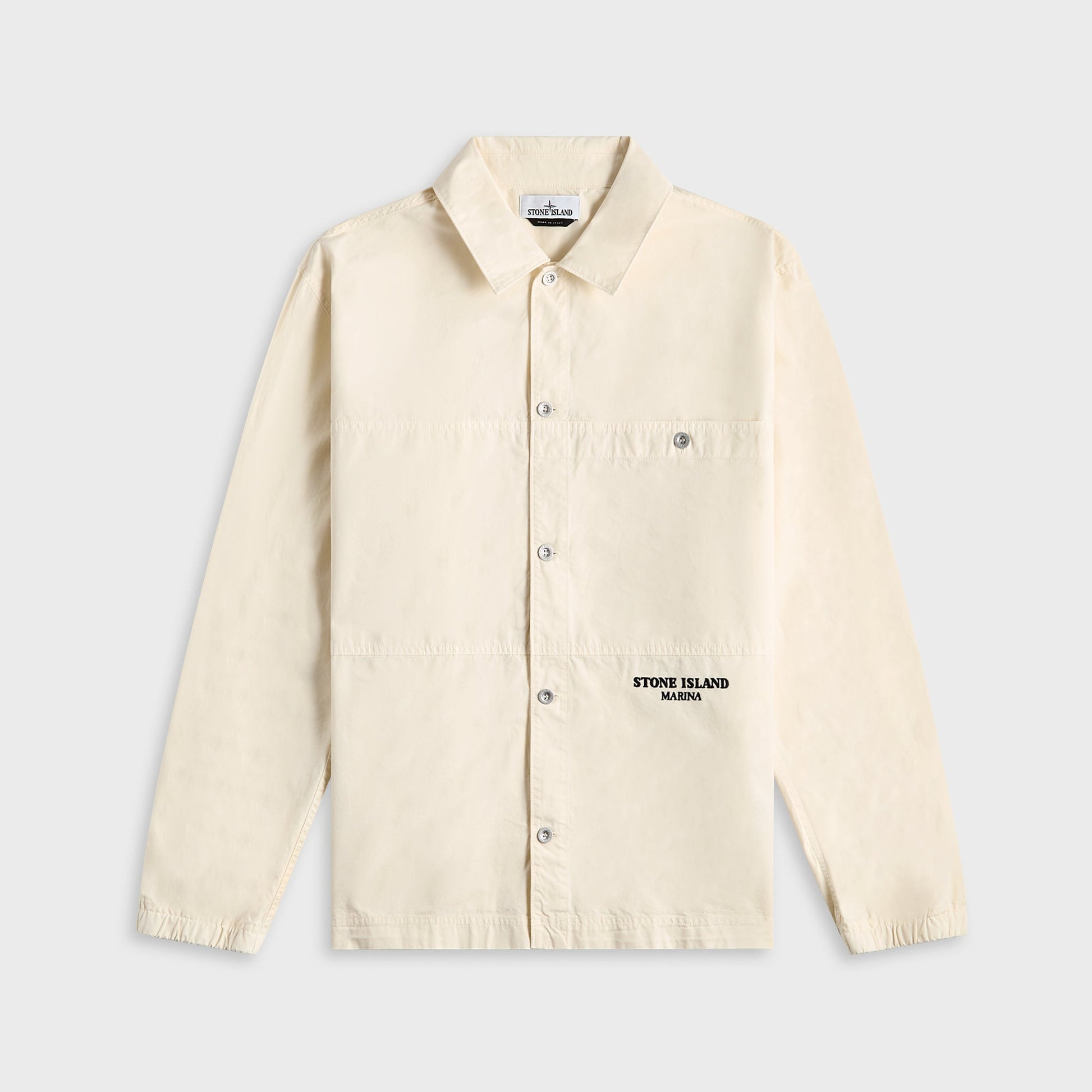 Men Kith Stone Island Cotton Tela Marina Shirt - Ivory