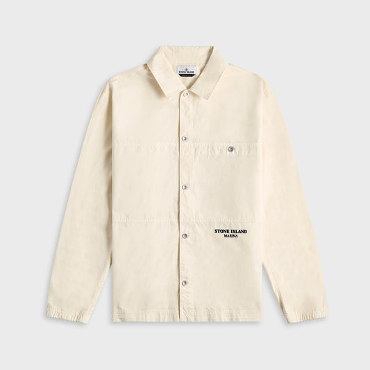 Men Kith Stone Island Cotton Tela Marina Shirt - Ivory