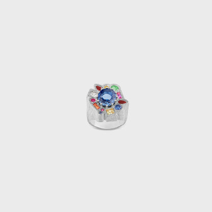 Men Kith Bleue Burnham Cottage Garden Cocktail Ring - Multi