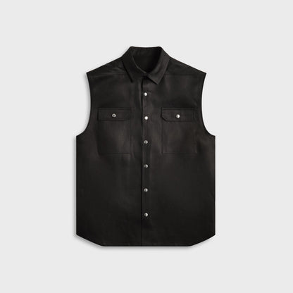 Men Kith Rick Owens Giacca Senza Maniche Jumbo Sl Outershirt - Black