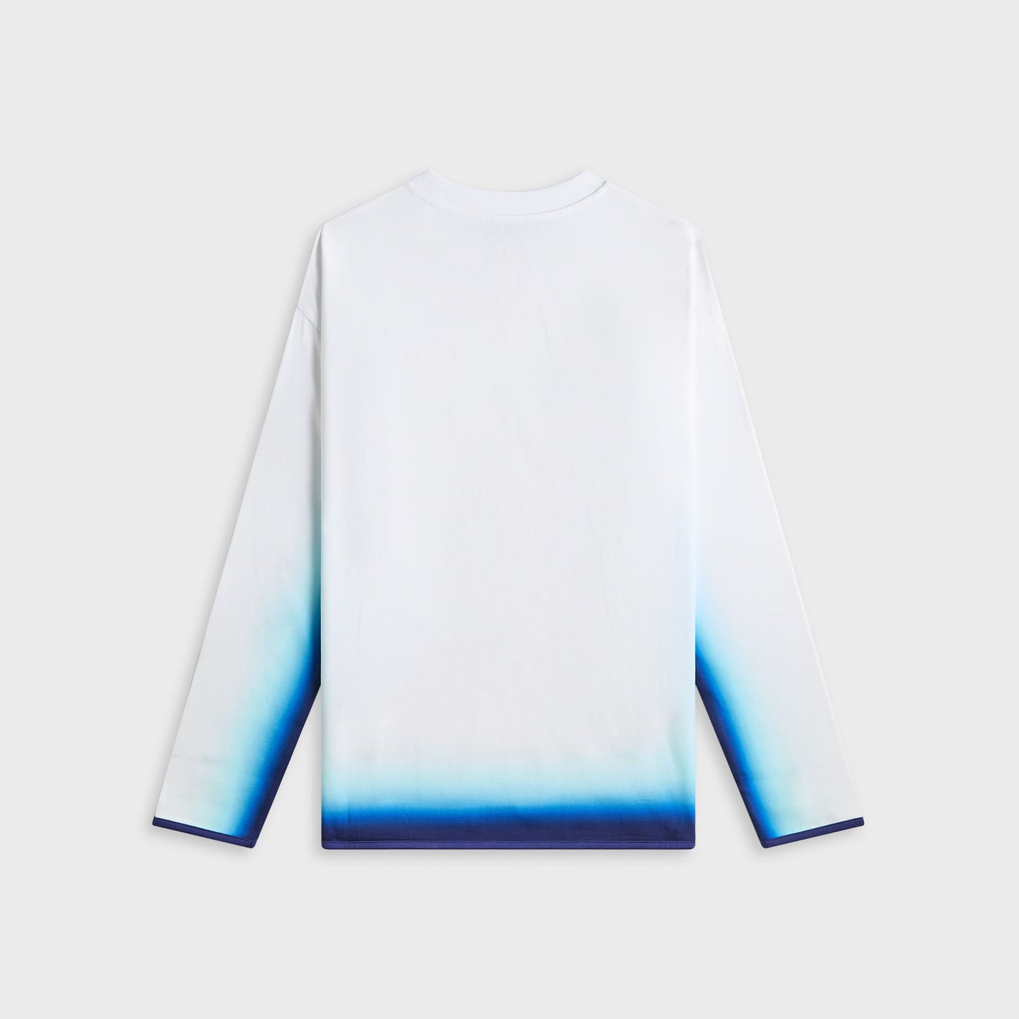 Men Kith Casablanca Spray Dye Gradient Faded Logo Long Sleeve Tee - Blue Fade